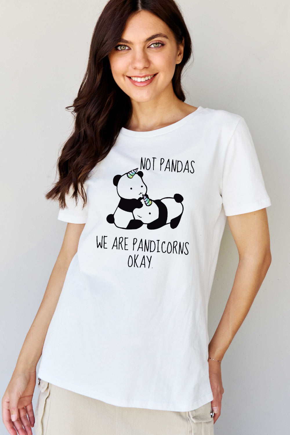 Simply Love Full Size Pandicorn Graphic Cotton T-Shirt