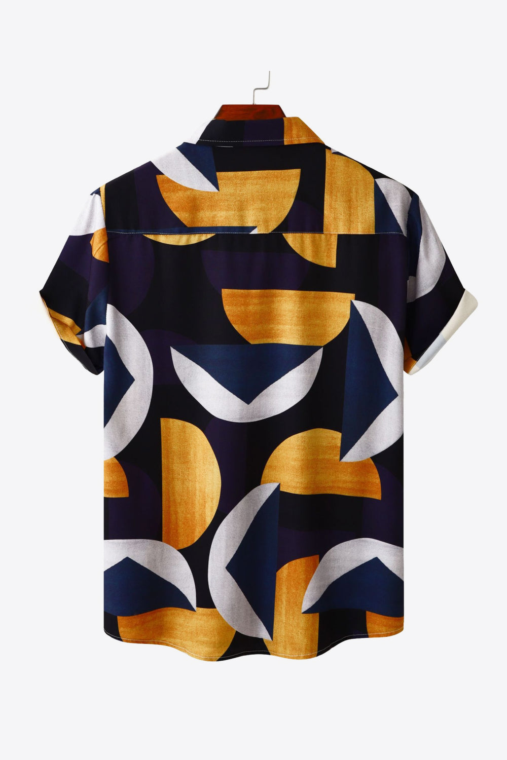 Printed Short Sleeve Collared Shirt