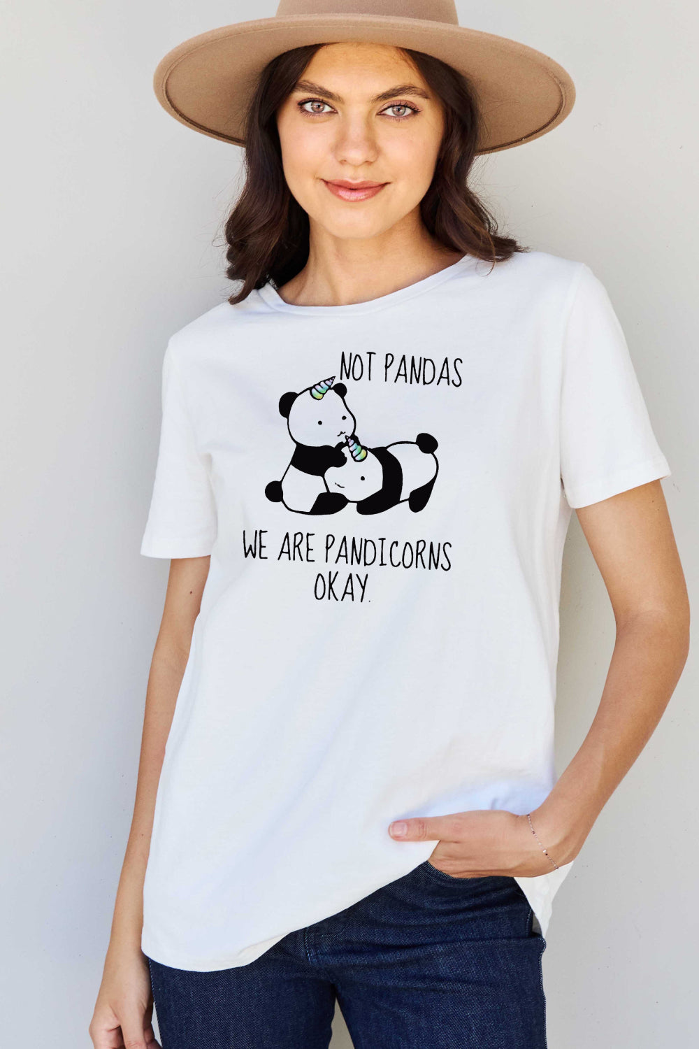Simply Love Full Size Pandicorn Graphic Cotton T-Shirt