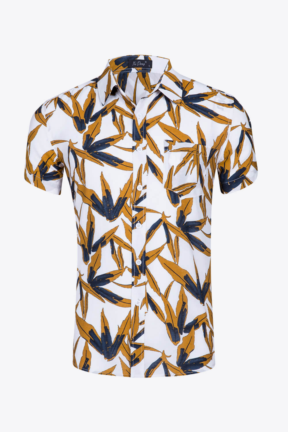 Tropical Pattern Buttoned Beach Shirt