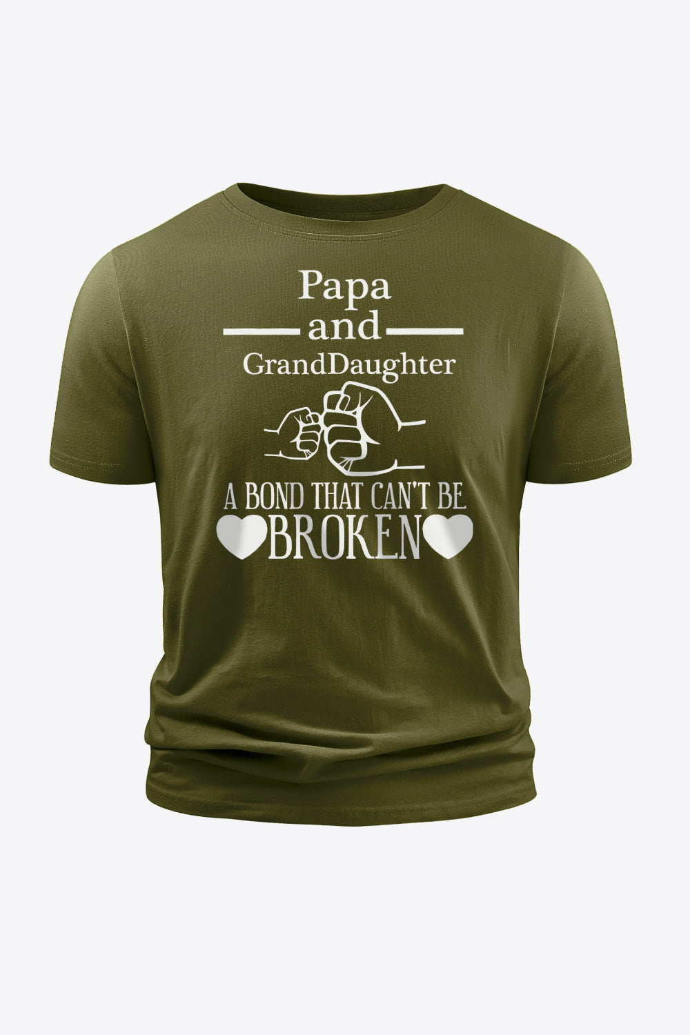Slogan Graphic Round Neck T-Shirt