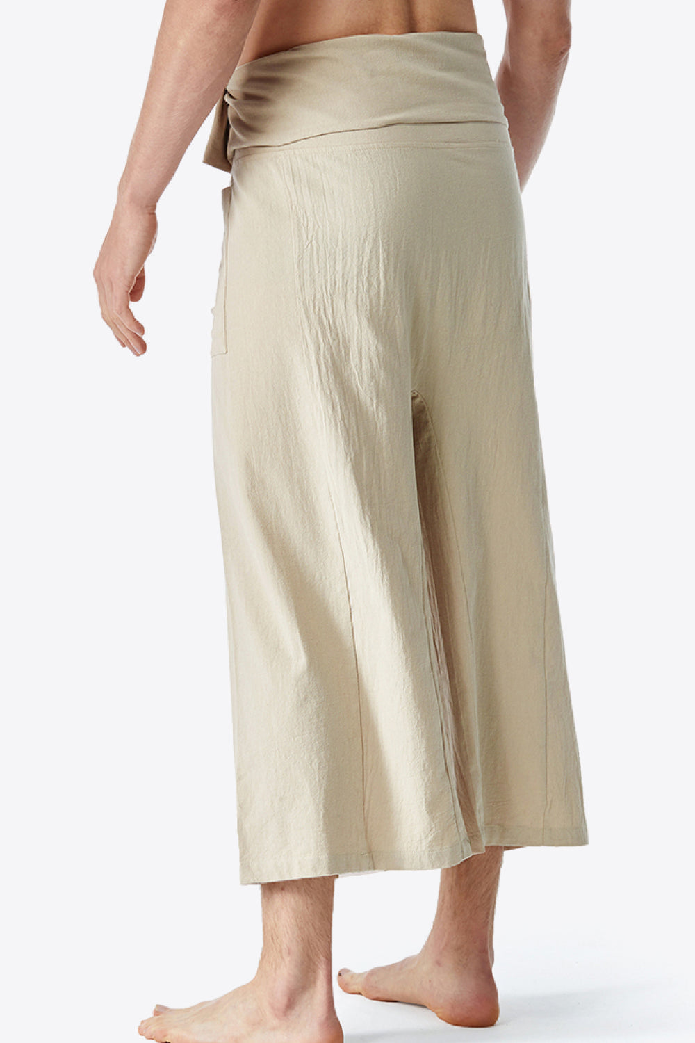 Waist Detail Wide Leg Pants with Pockets