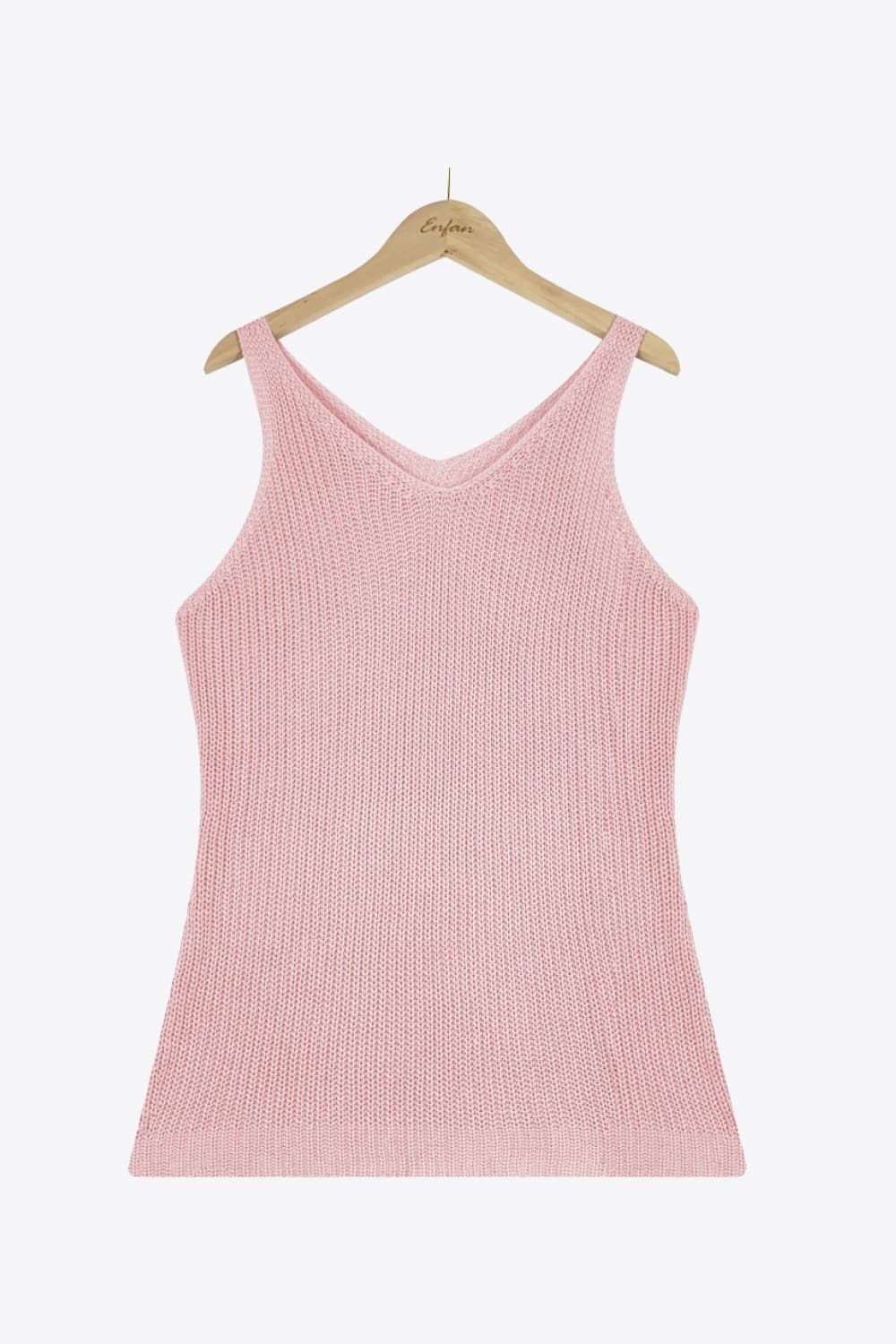 V-Neck Ribbed Knit Tank