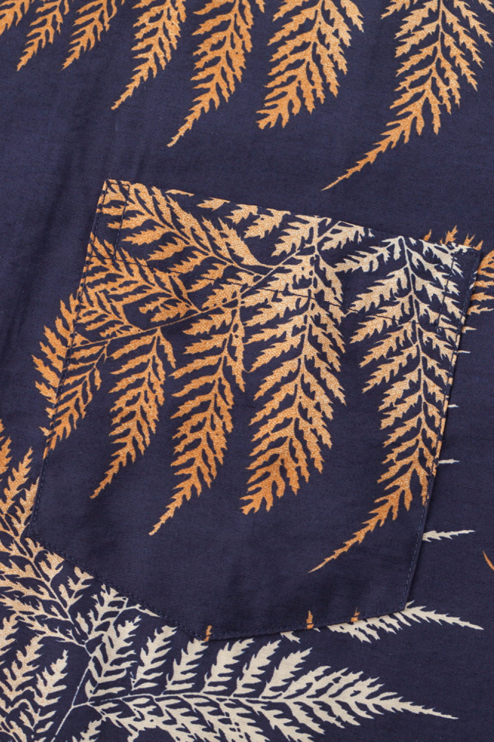 Botanical Pattern Button-Up Short Sleeve Shirt