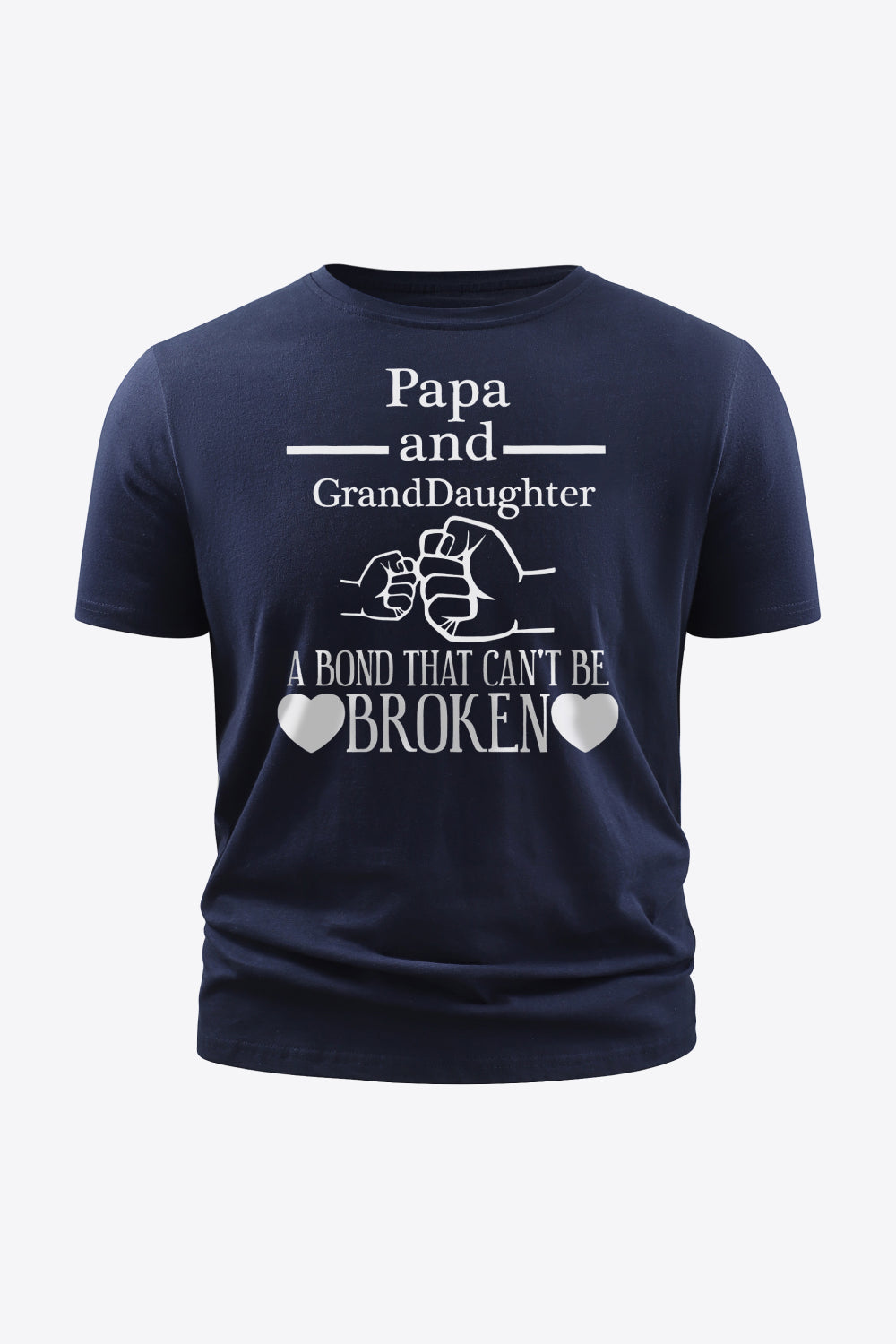 Slogan Graphic Round Neck T-Shirt