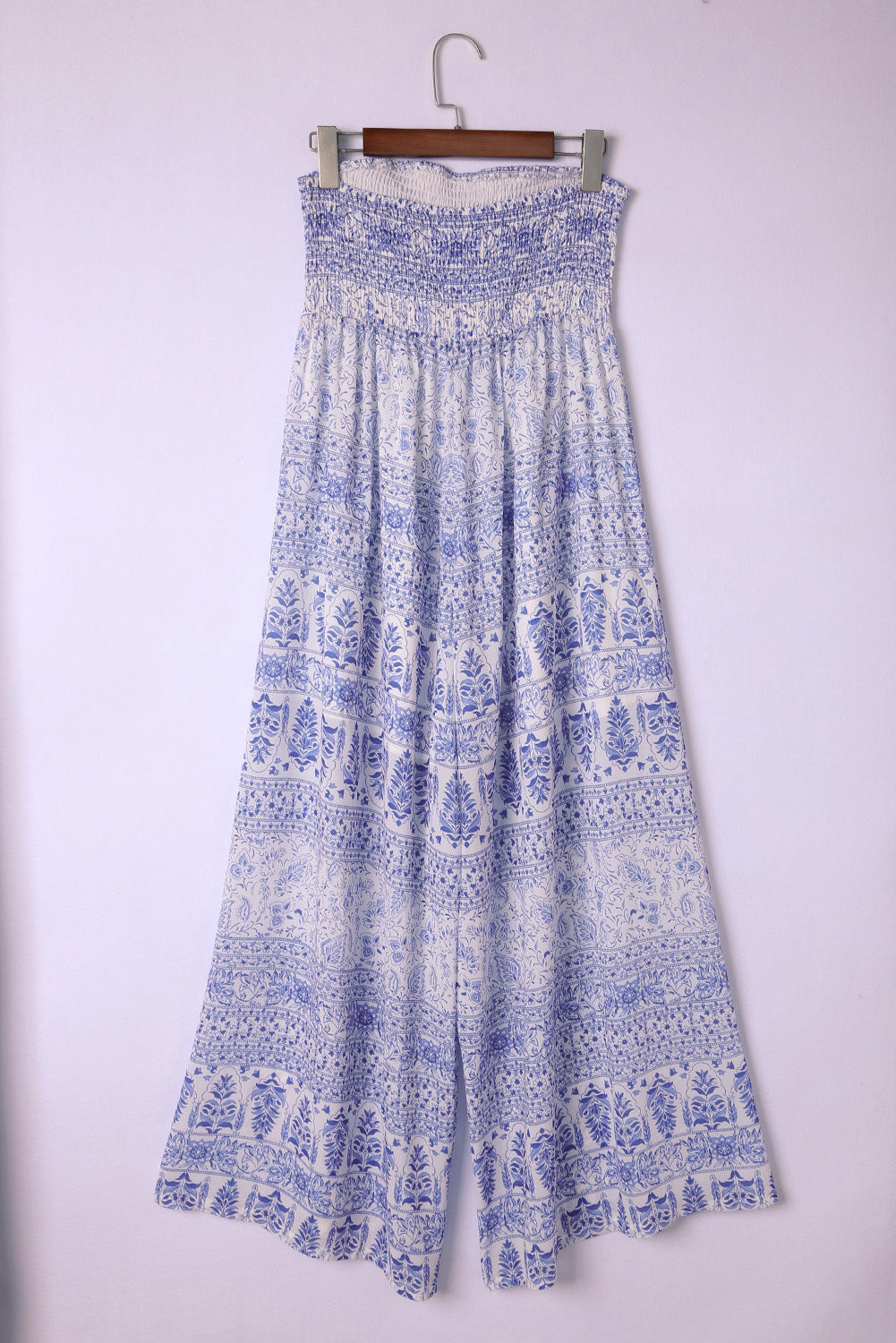 Bohemian Smocked Strapless Jumpsuit