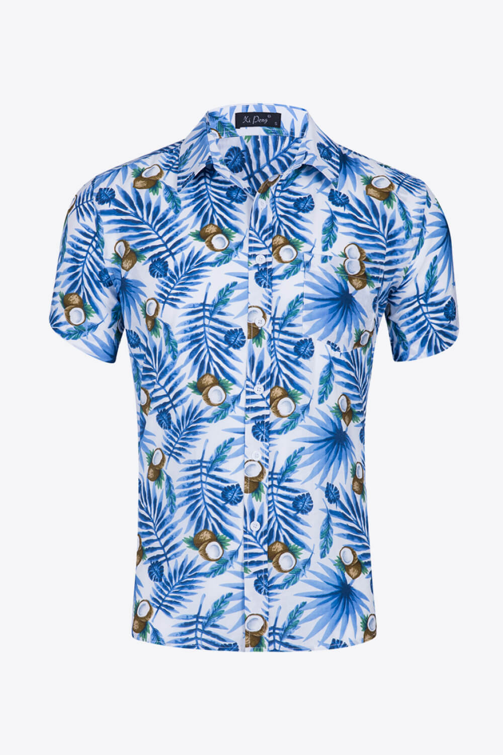 Tropical Pattern Buttoned Beach Shirt