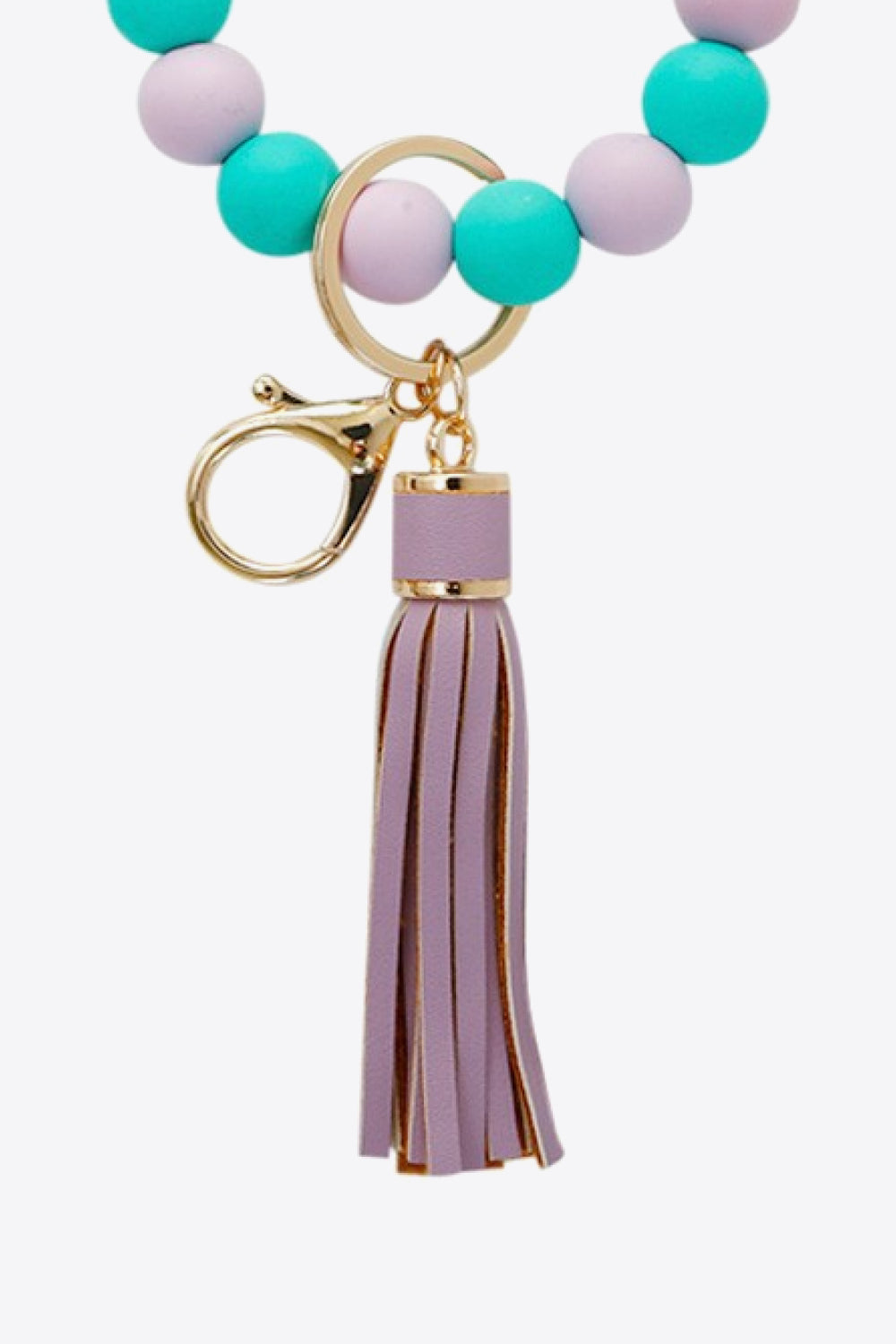 Random 3-Pack Silicone Bead Tassel Wristlet Key Chain