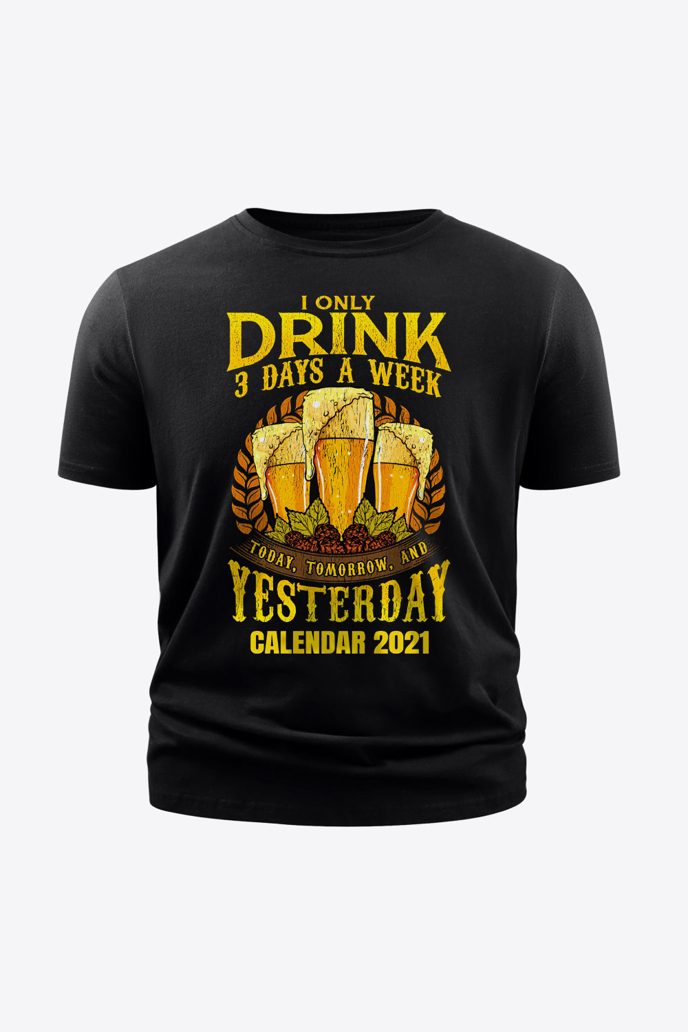 Slogan Graphic Round Neck Tee