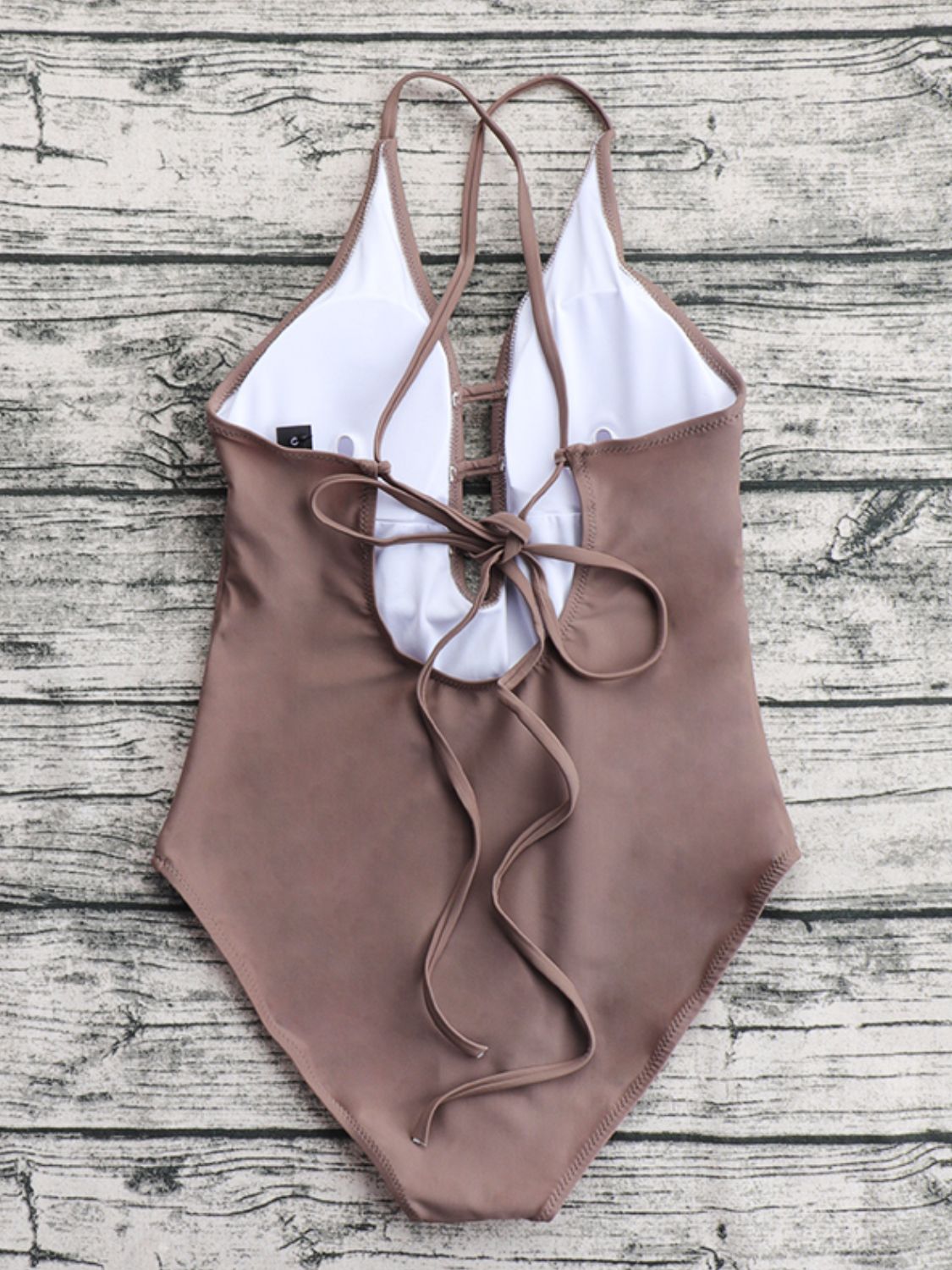 Tied Low Back One-Piece Swimsuit