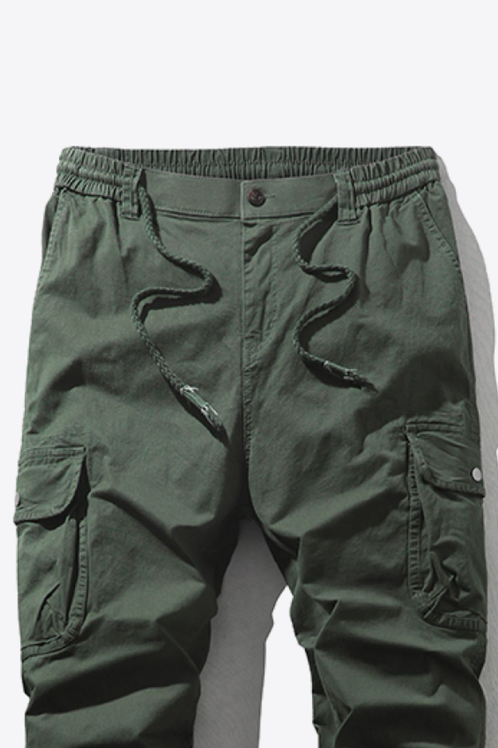 Drawstring Waist Cargo Jogger Pants