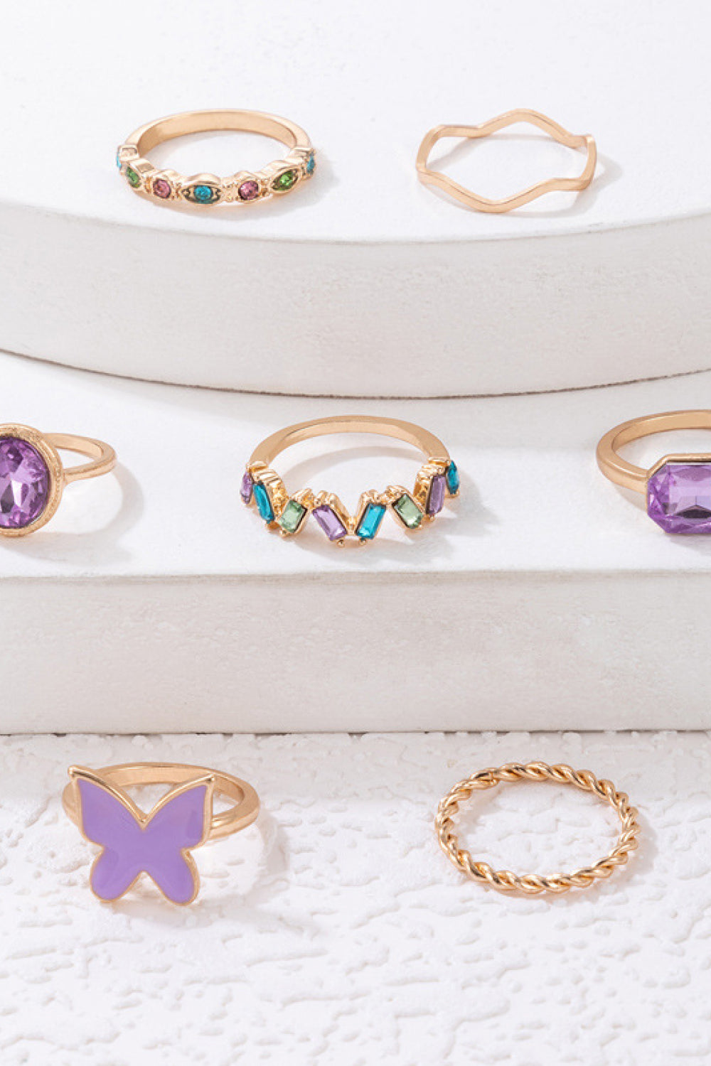 Treat You Well Zinc Alloy Ring Set