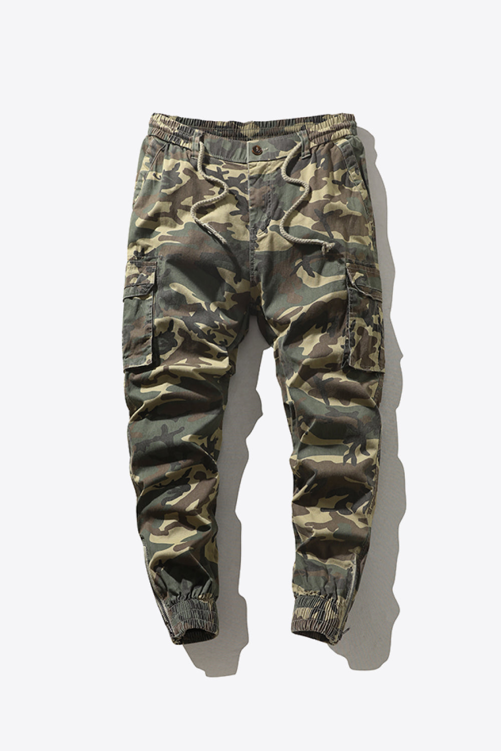 Camouflage Drawstring Waist Joggers