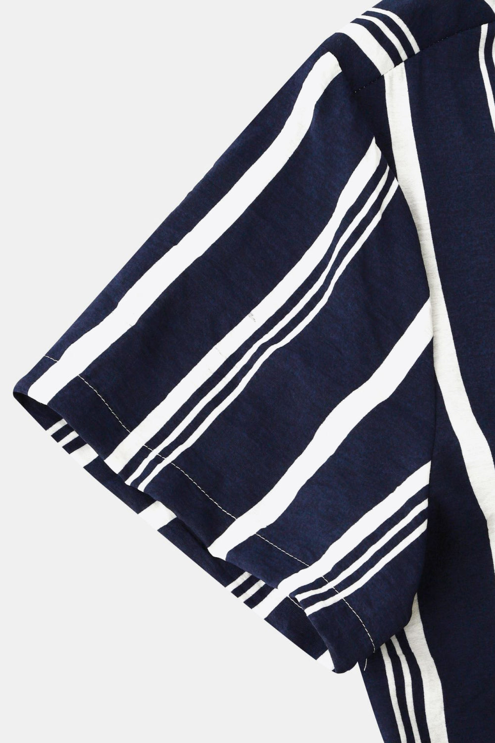 Striped Button-Up Short Sleeve Shirt