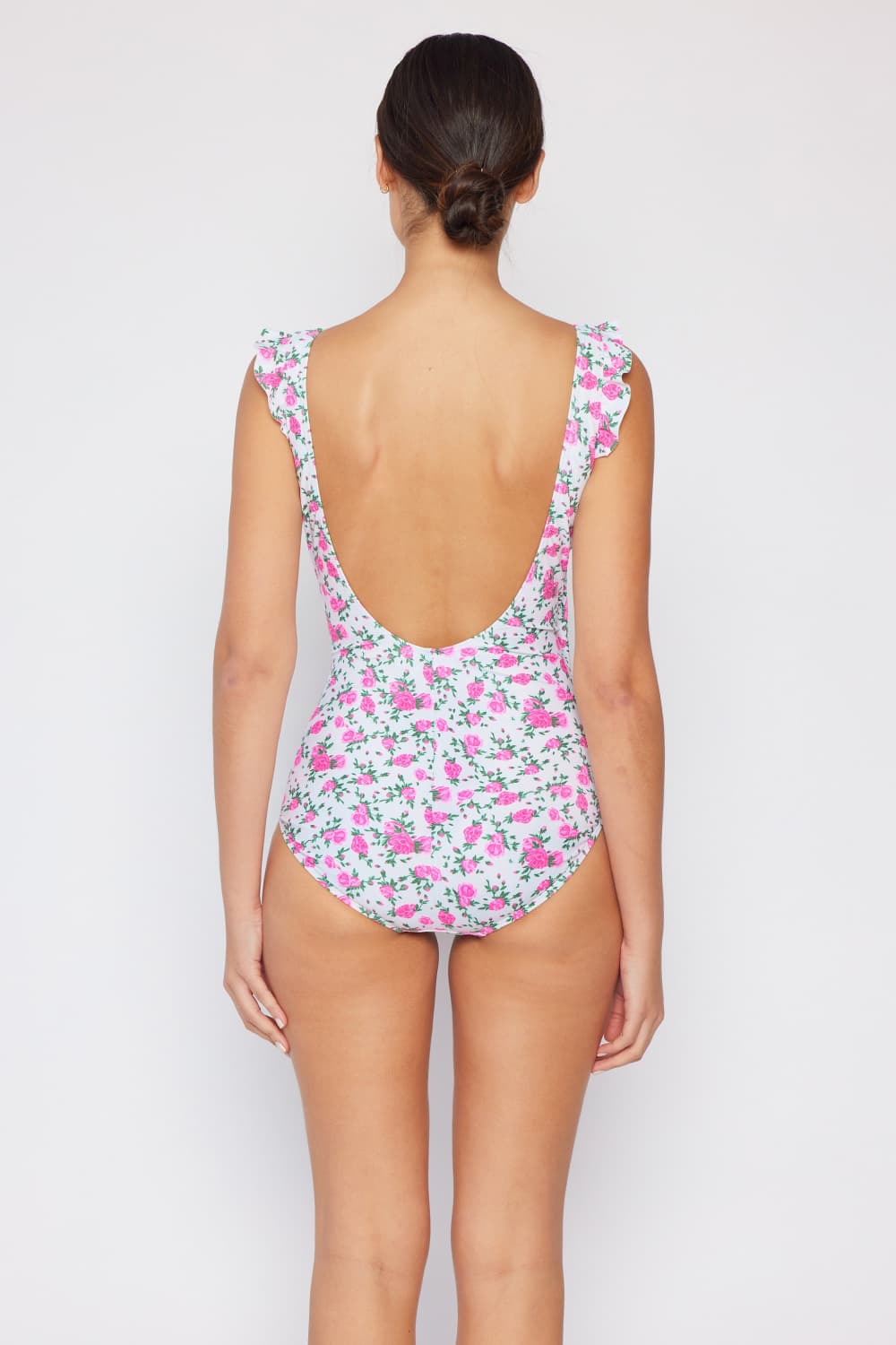 Marina West Swim Full Size Float On Mommy & Me Ruffle Faux Wrap One-Piece in Floral