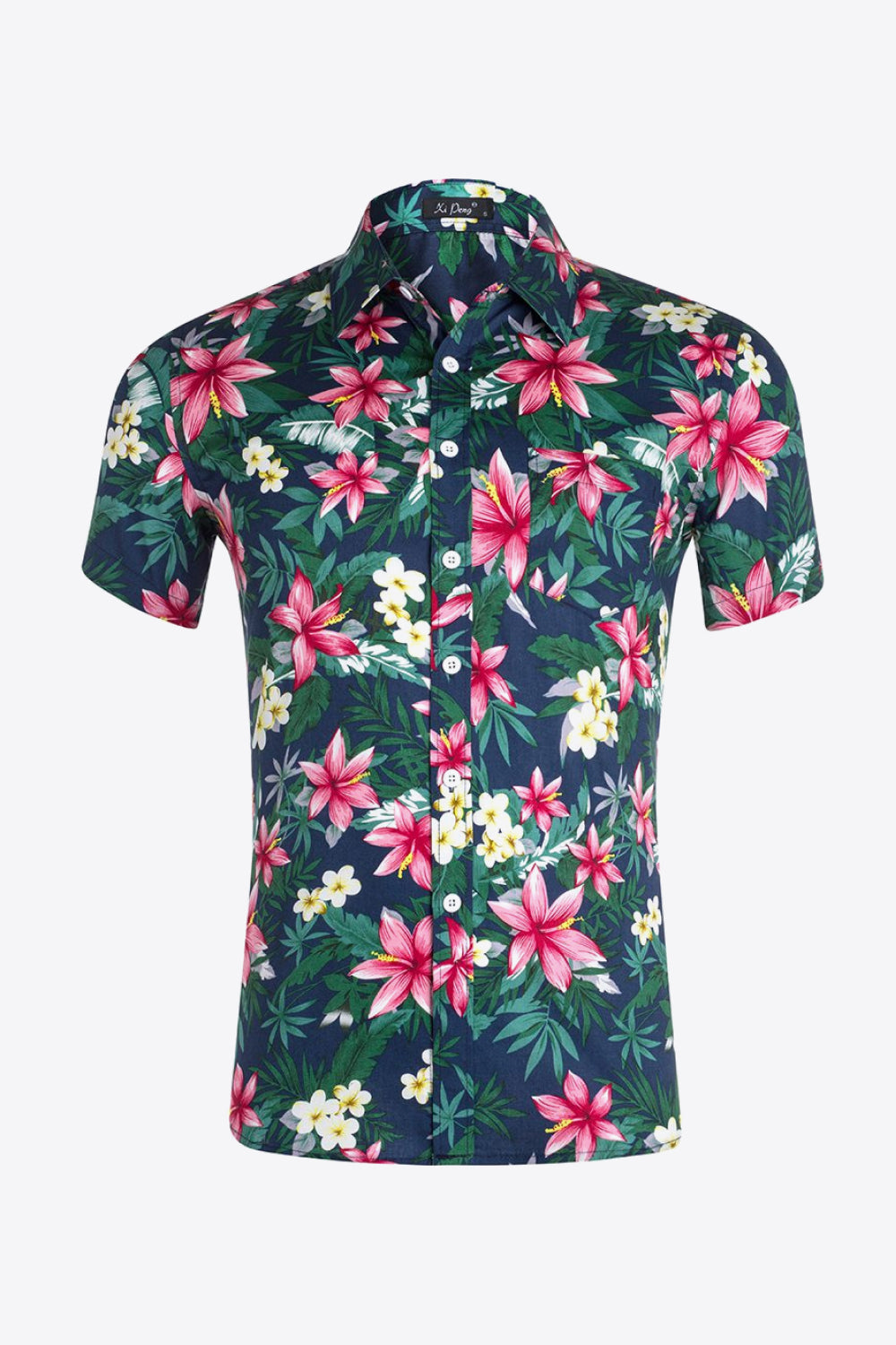 Vacation Style Floral Beach Shirt