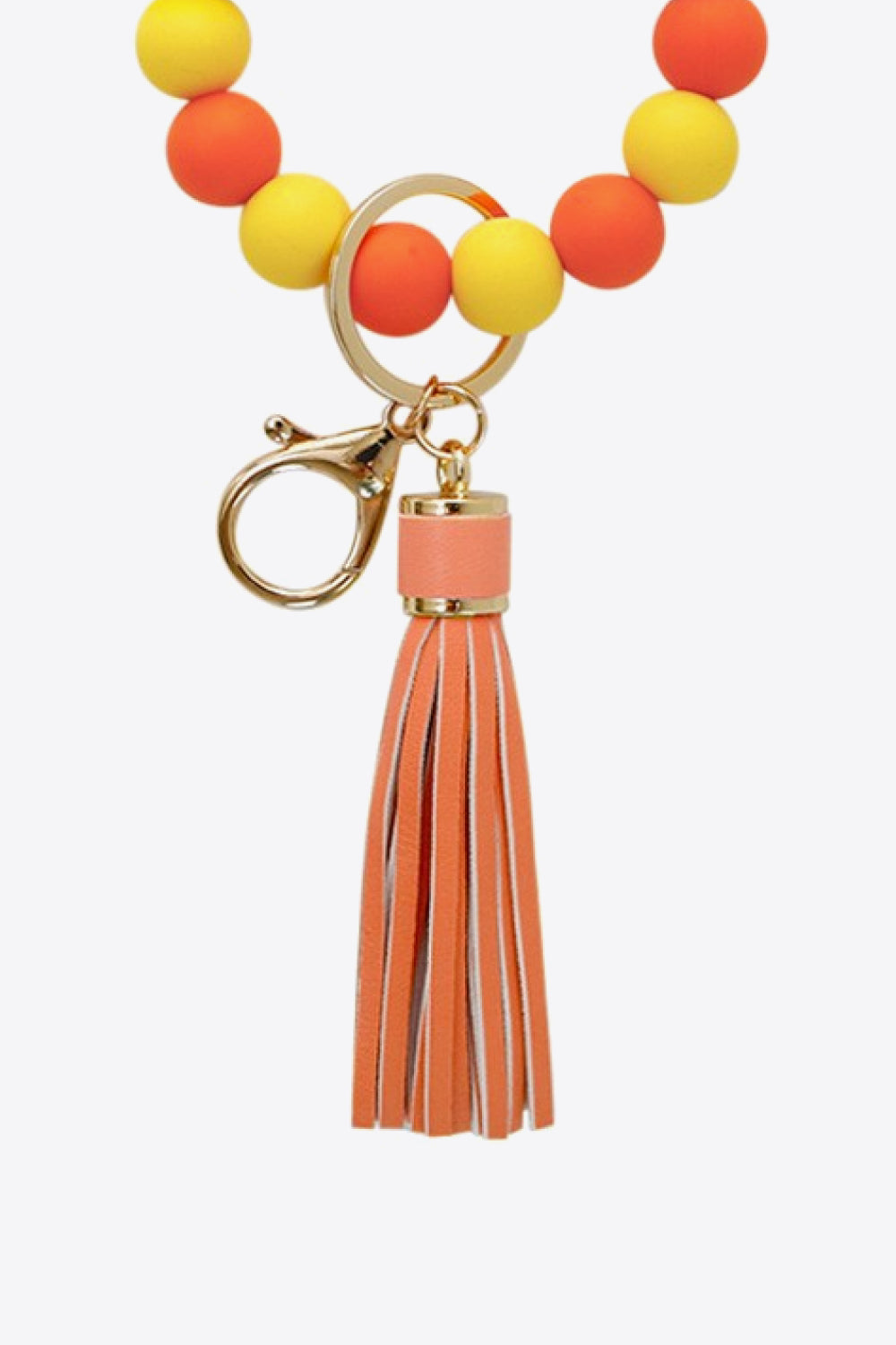Random 3-Pack Silicone Bead Tassel Wristlet Key Chain