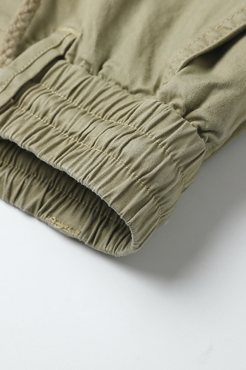 Drawstring Waist Cargo Jogger Pants