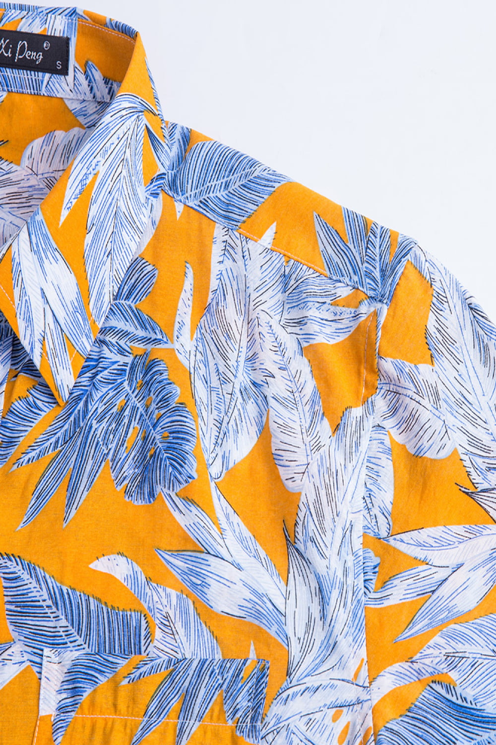 Tropical Pattern Buttoned Beach Shirt