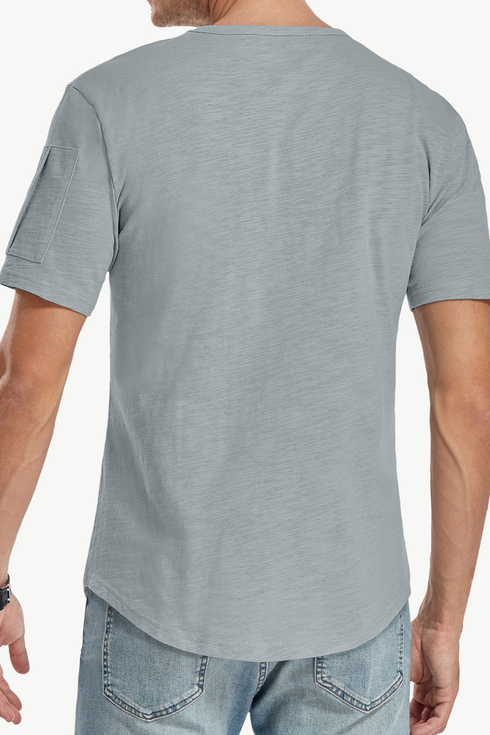 Curved Hem Short Sleeve Tee Shirt
