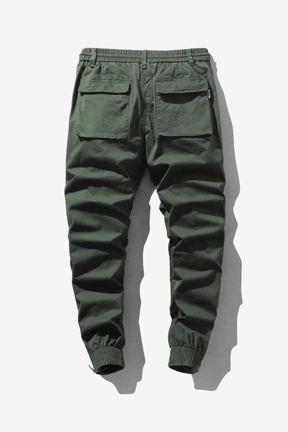 Drawstring Waist Cargo Joggers with Pockets