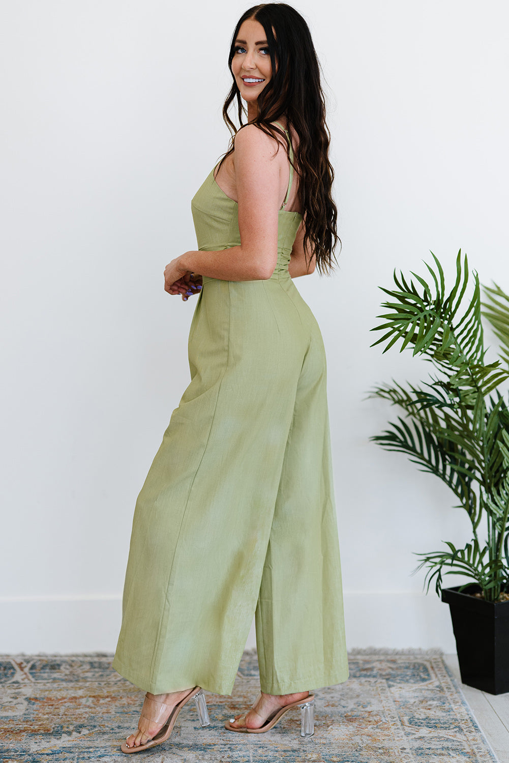 Asymmetrical Wide Leg Jumpsuit