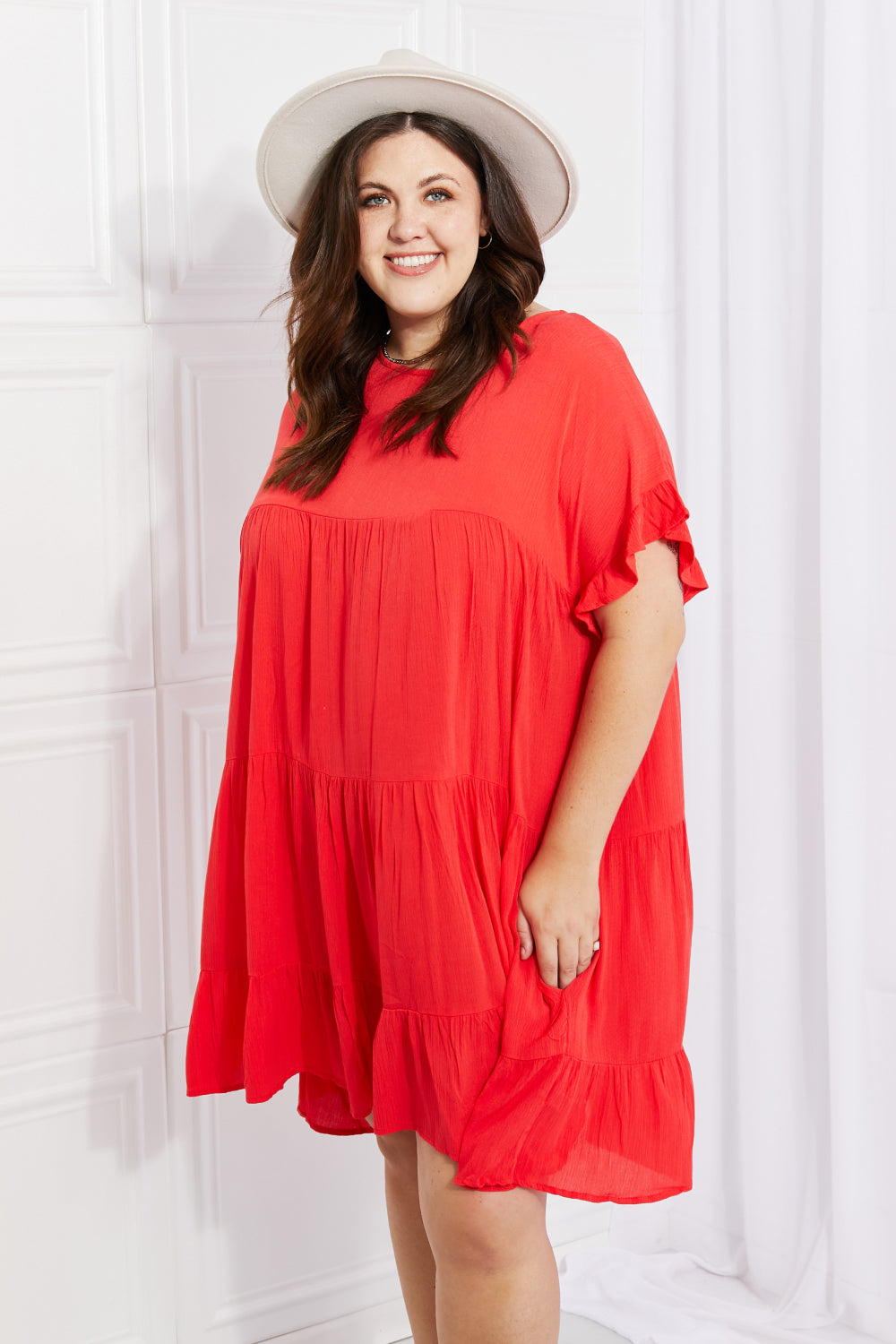 Culture Code Full Size Tulip Fields Tiered Midi Dress