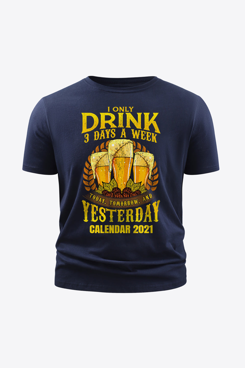 Slogan Graphic Round Neck Tee