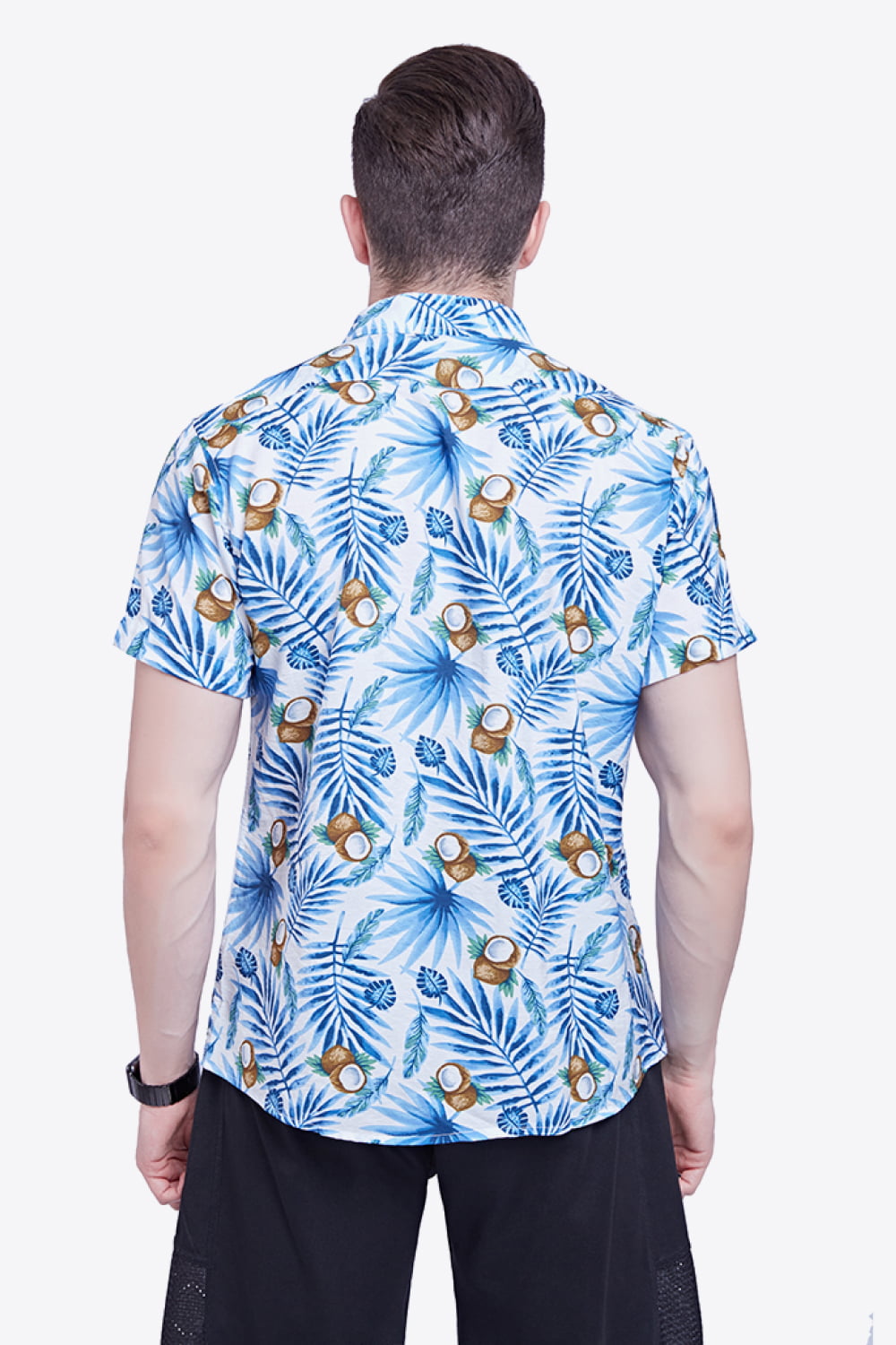 Tropical Pattern Buttoned Beach Shirt