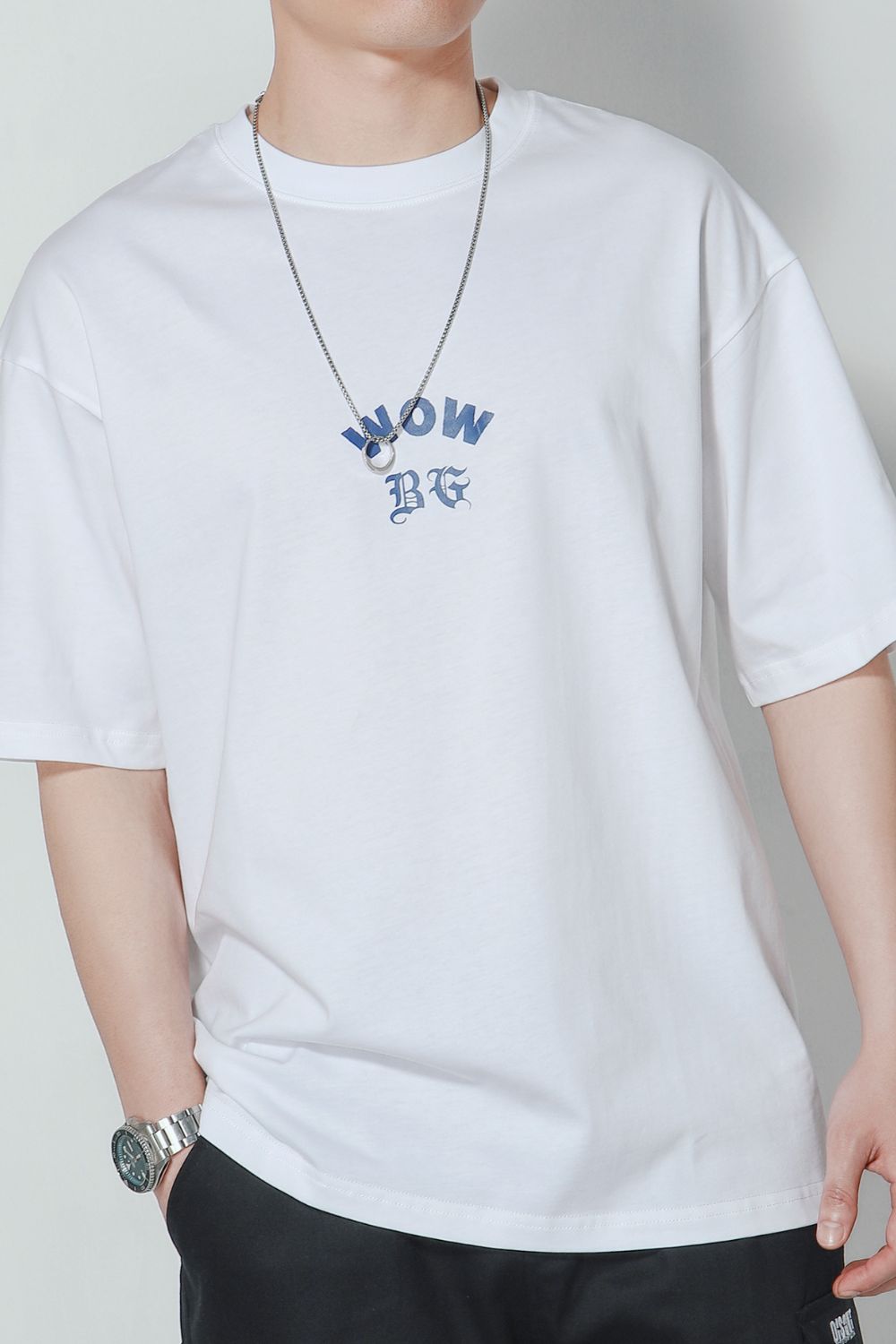 Graphic Round Neck Cotton Tee Shirt