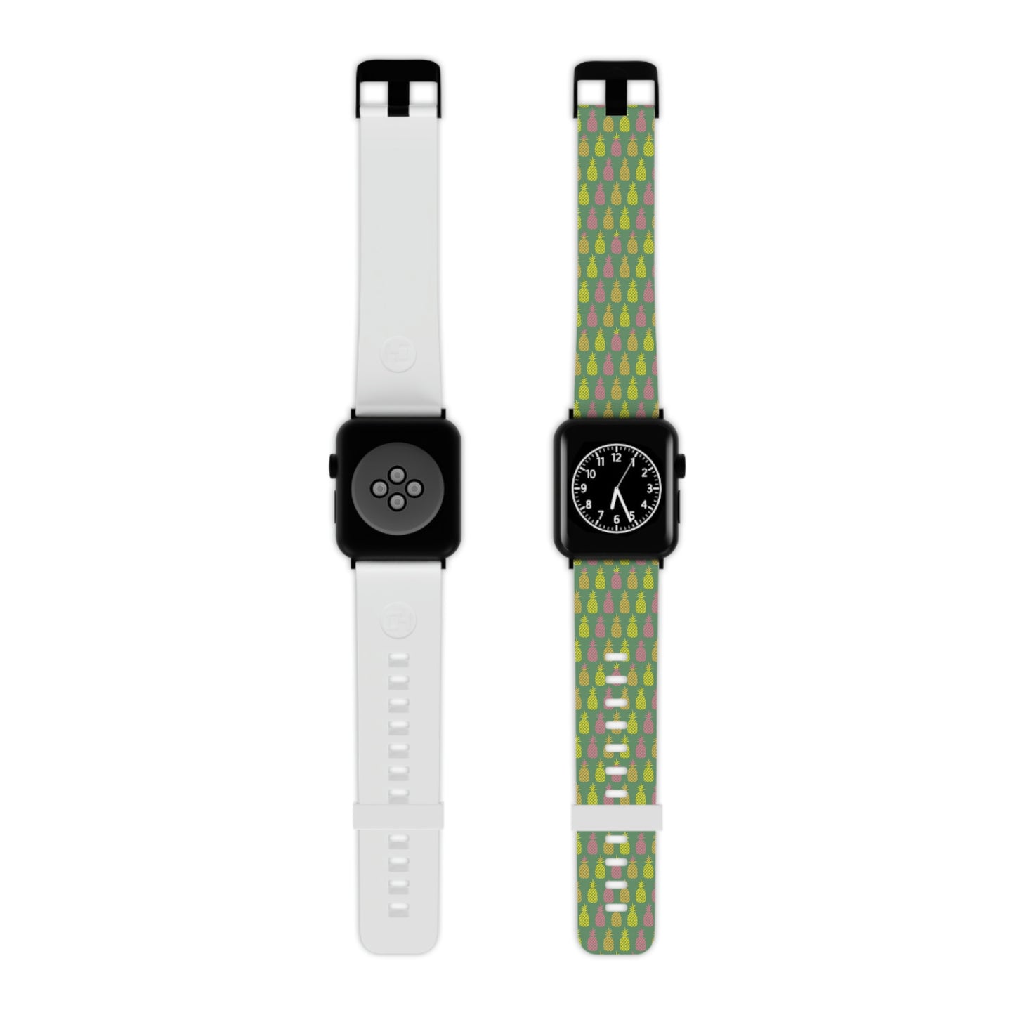 Green Pineapple Pattern Thermo Elastomer Watch Band for Apple Watch