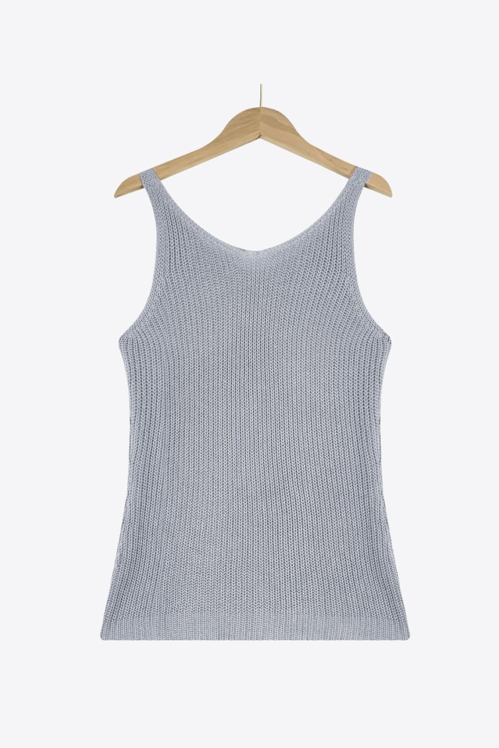 V-Neck Ribbed Knit Tank