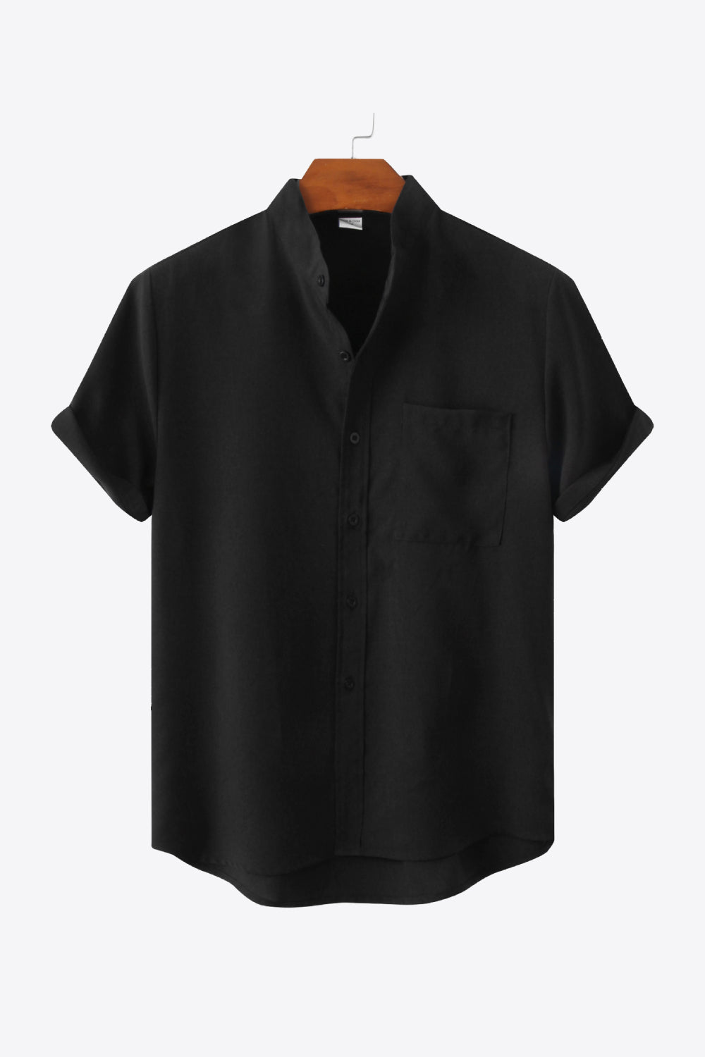 Button Front High-Low Pocket Shirt