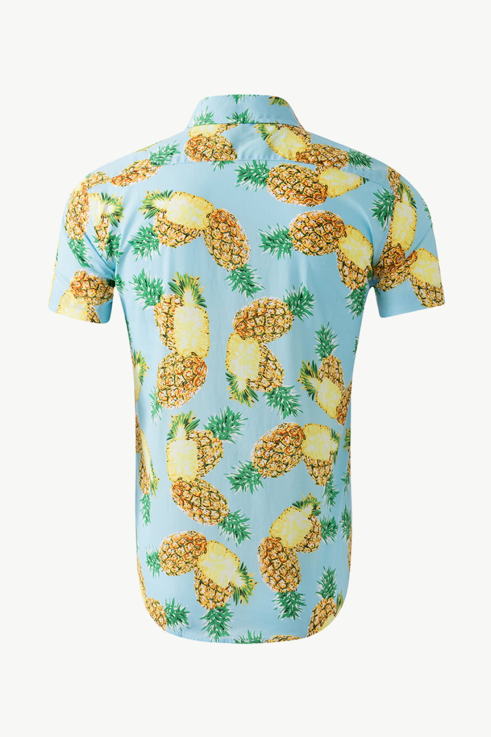 Printed Button-Down Collared Beach Shirt