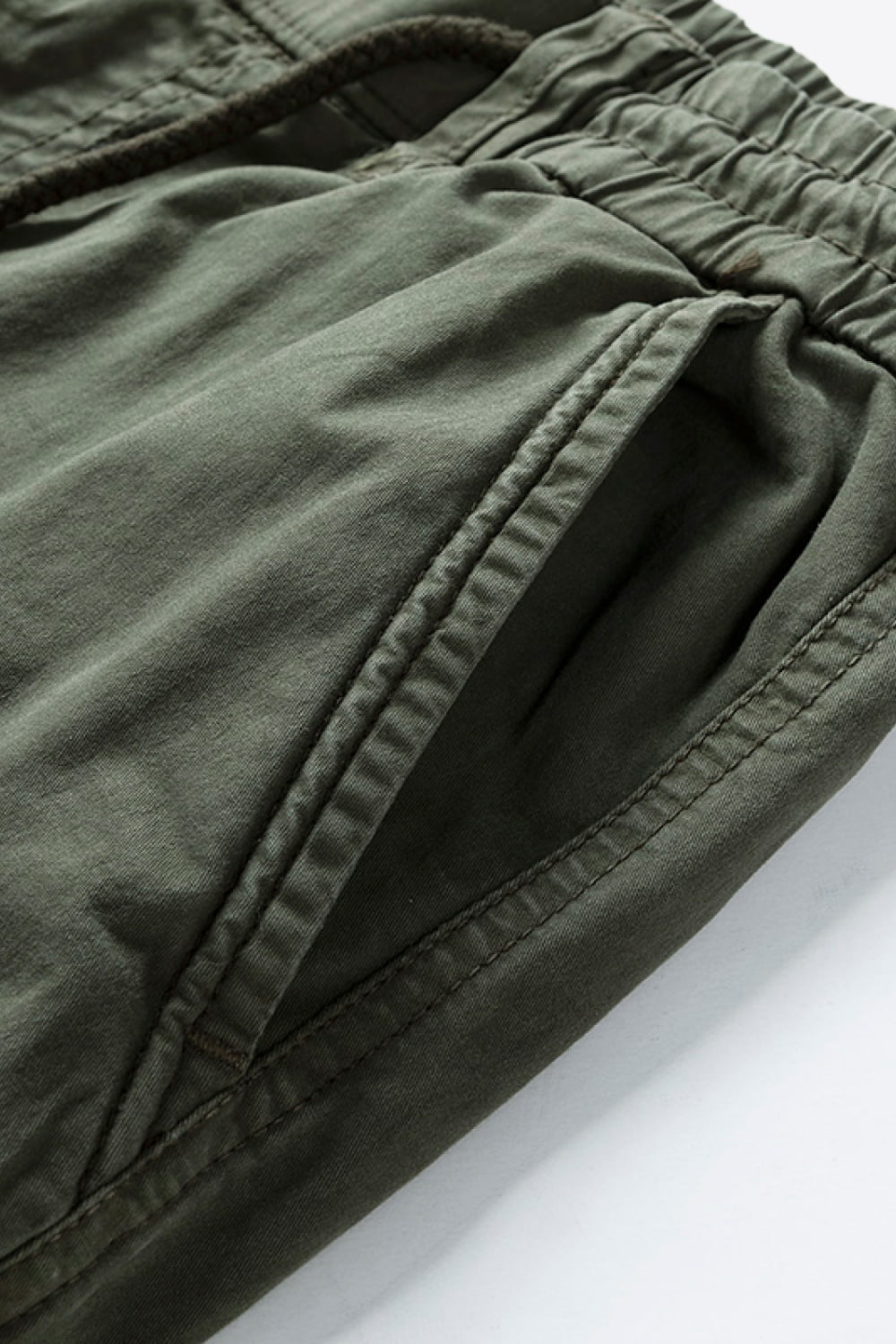 Drawstring Waist Cargo Joggers