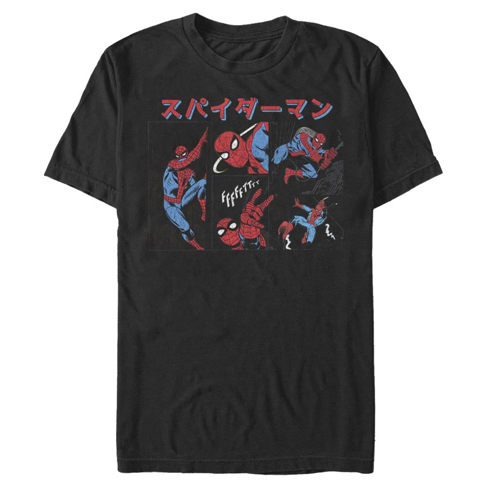 Men's Marvel Spidey Kanji Panels T-Shirt