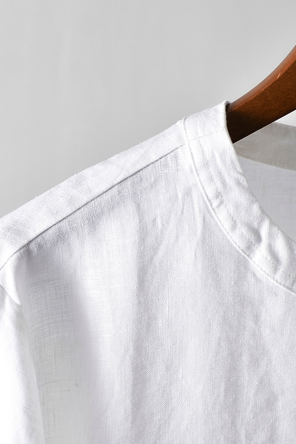 Round Neck Short Sleeve Linen Tee