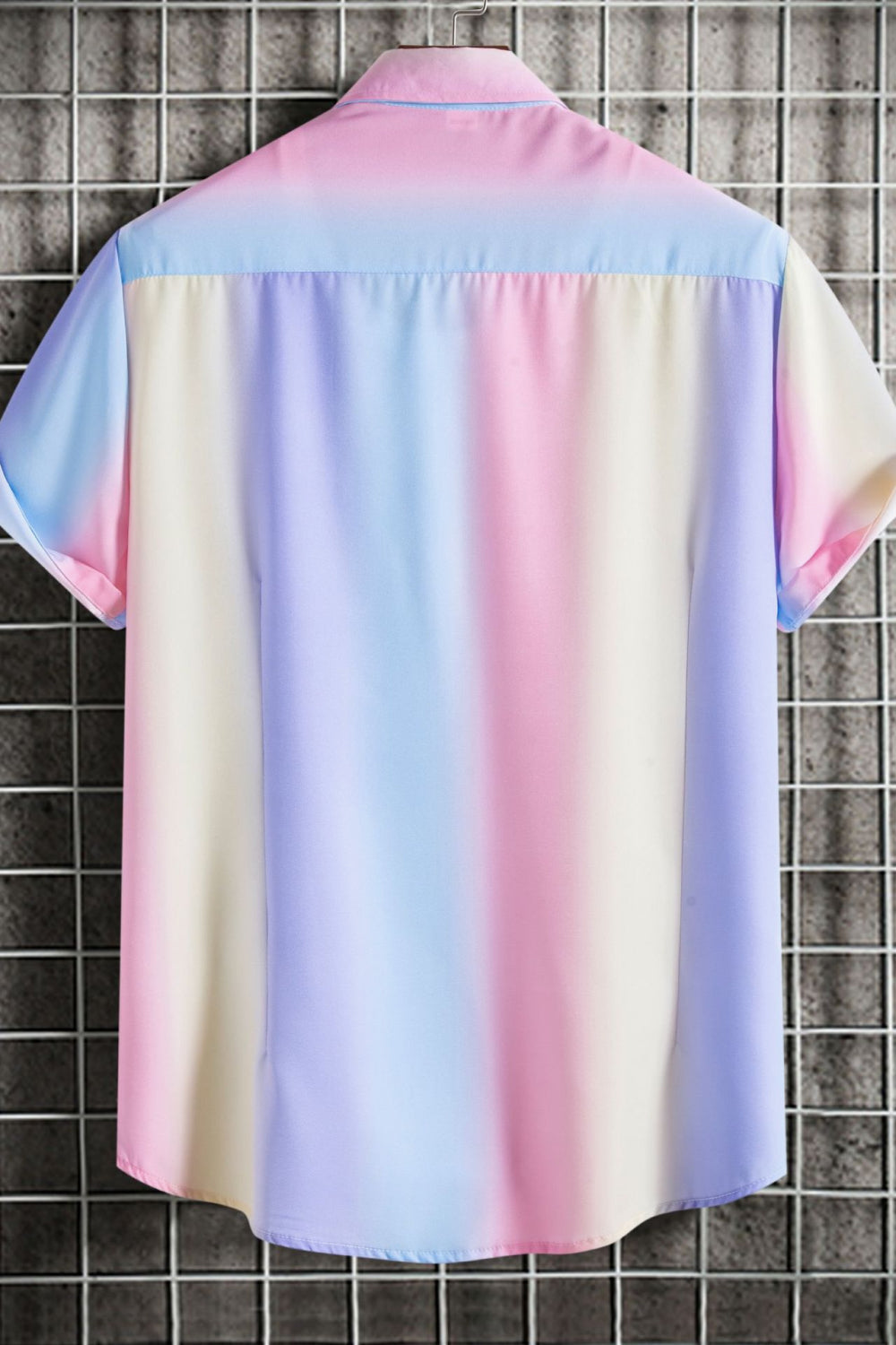 Tie-Dye Button-Up Short Sleeve Shirt