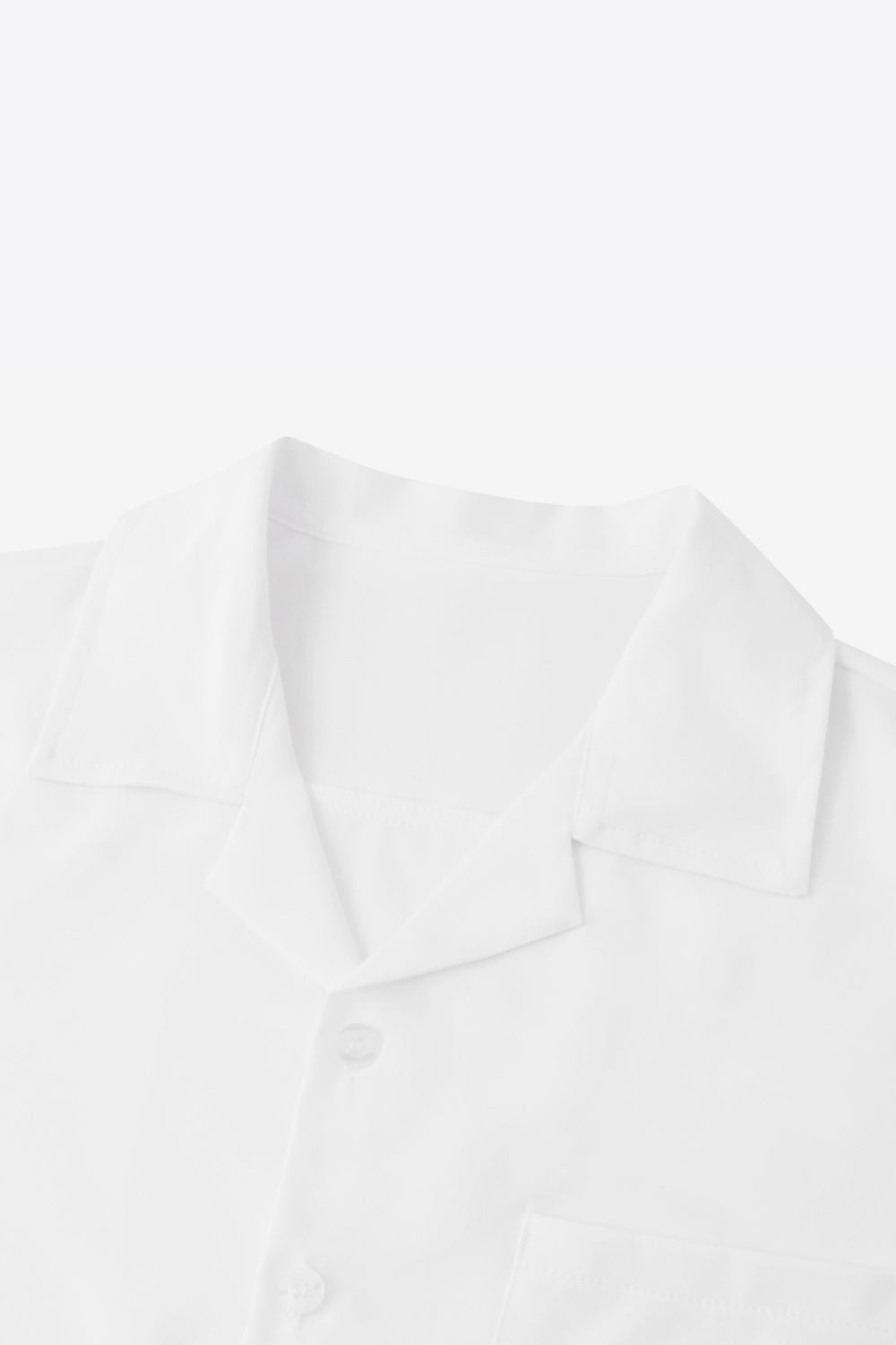 Full Size Button-Up Lapel Collar Shirt