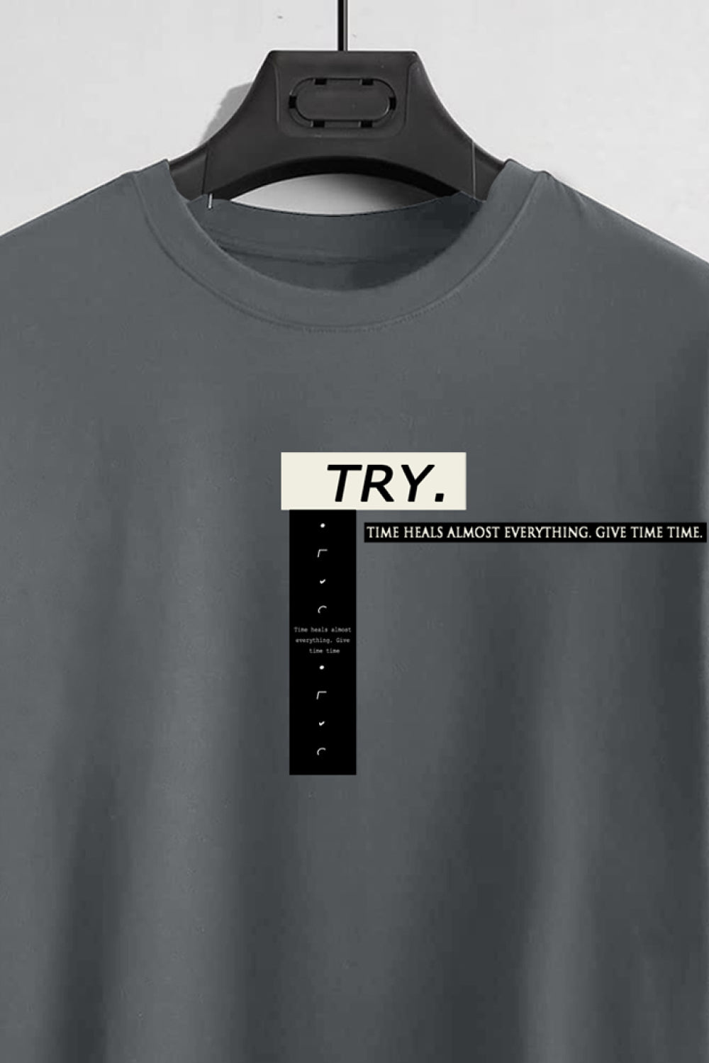 TRY Graphic Round Neck Tee