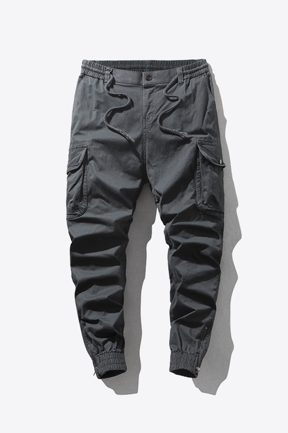 Drawstring Waist Cargo Jogger Pants