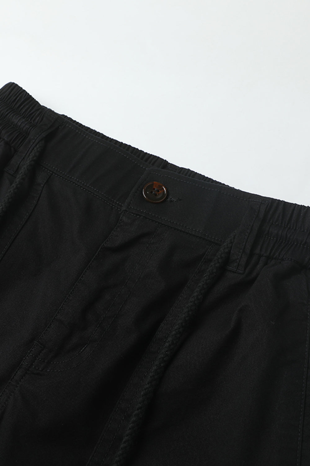 Drawstring Waist Cargo Joggers with Pockets