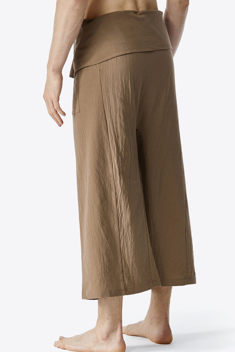Waist Detail Wide Leg Pants with Pockets