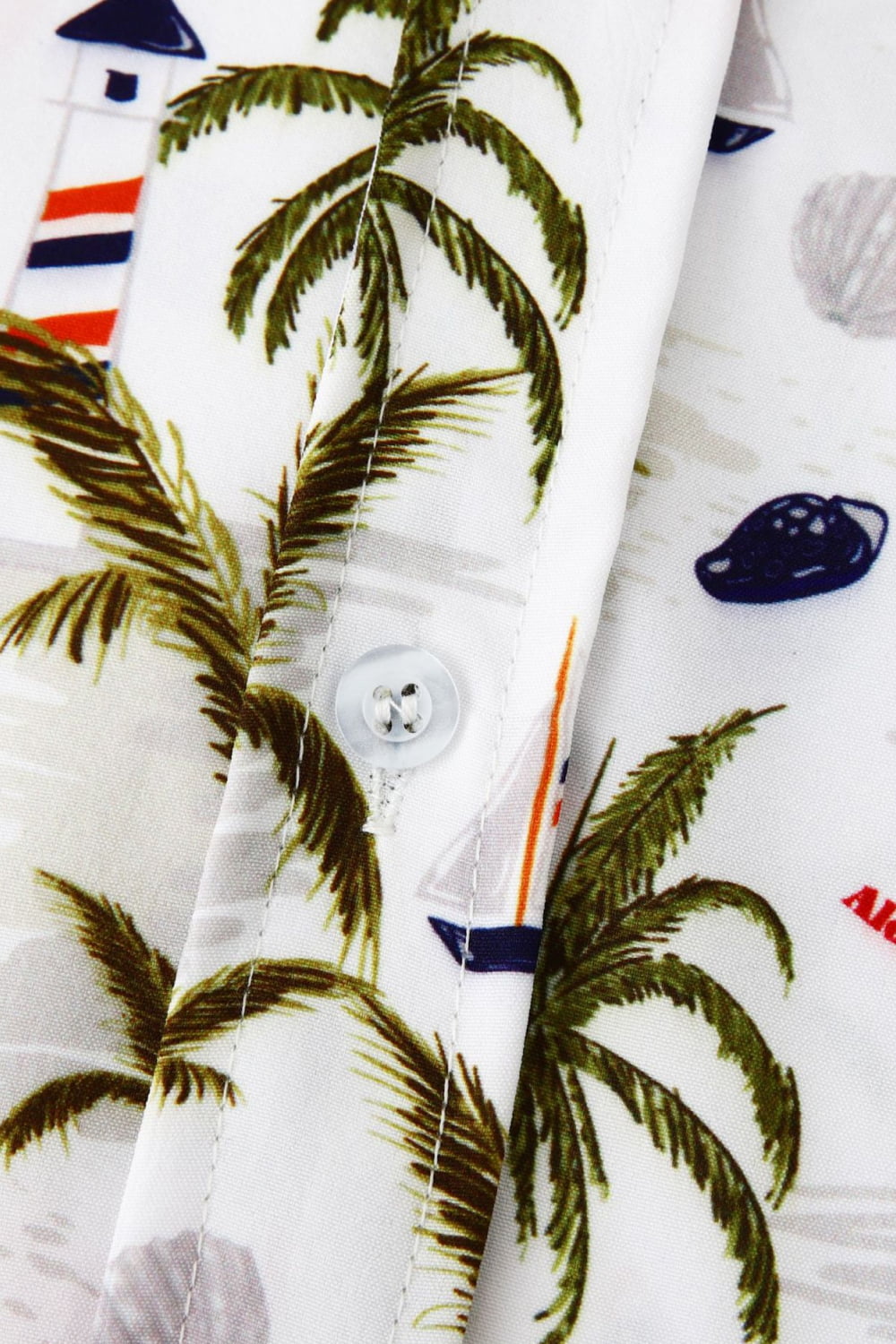 Printed Short Sleeve Beach Shirt