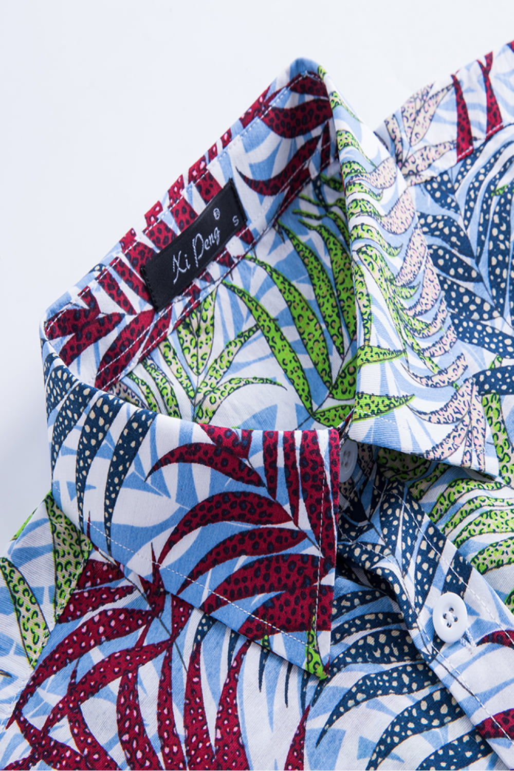 Tropical Pattern Buttoned Beach Shirt