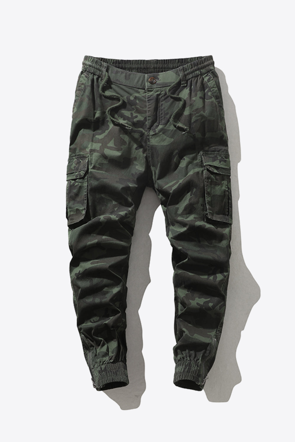 Camouflage Drawstring Waist Joggers