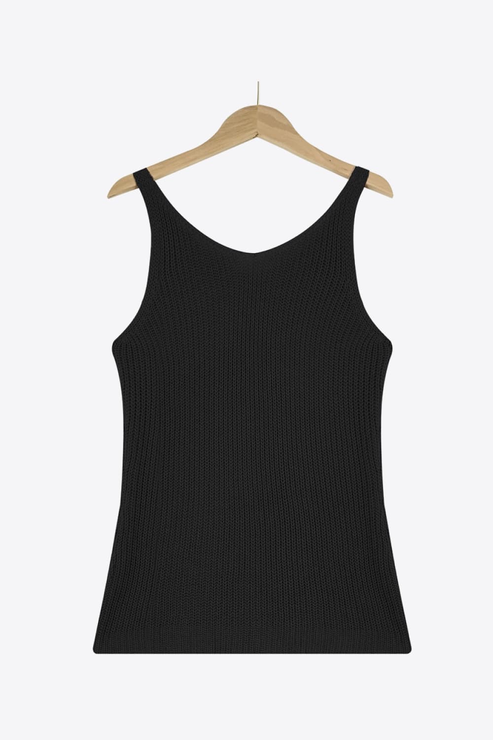 V-Neck Ribbed Knit Tank