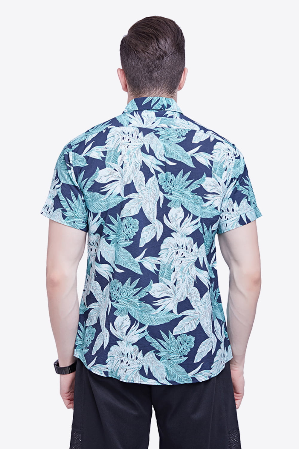 Tropical Pattern Buttoned Beach Shirt