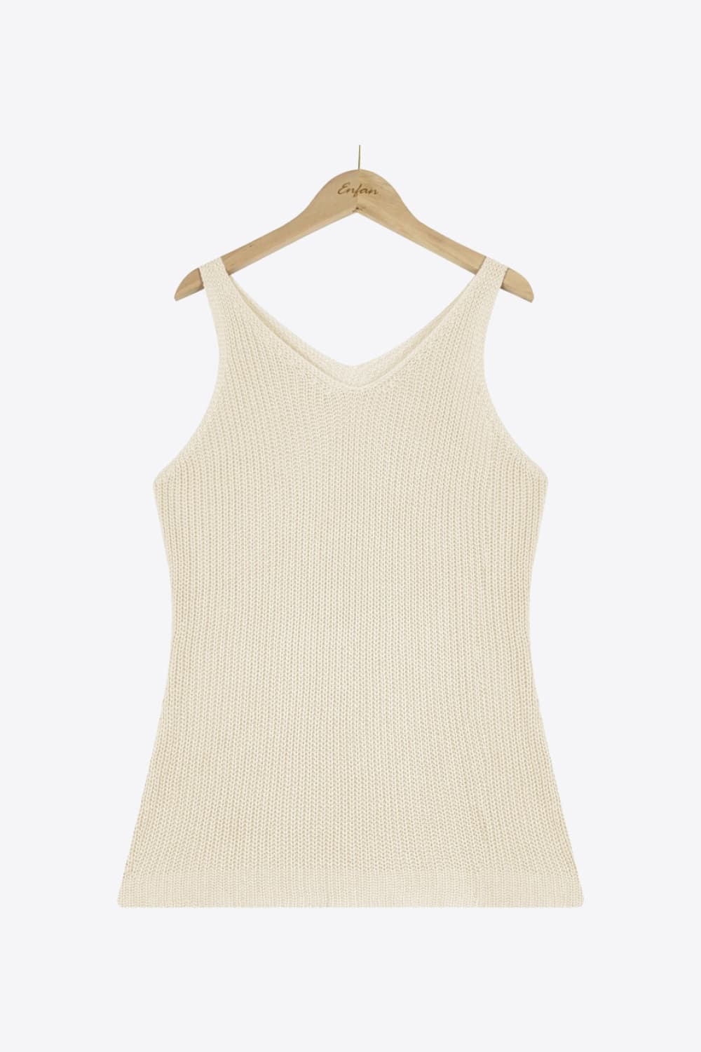 V-Neck Ribbed Knit Tank