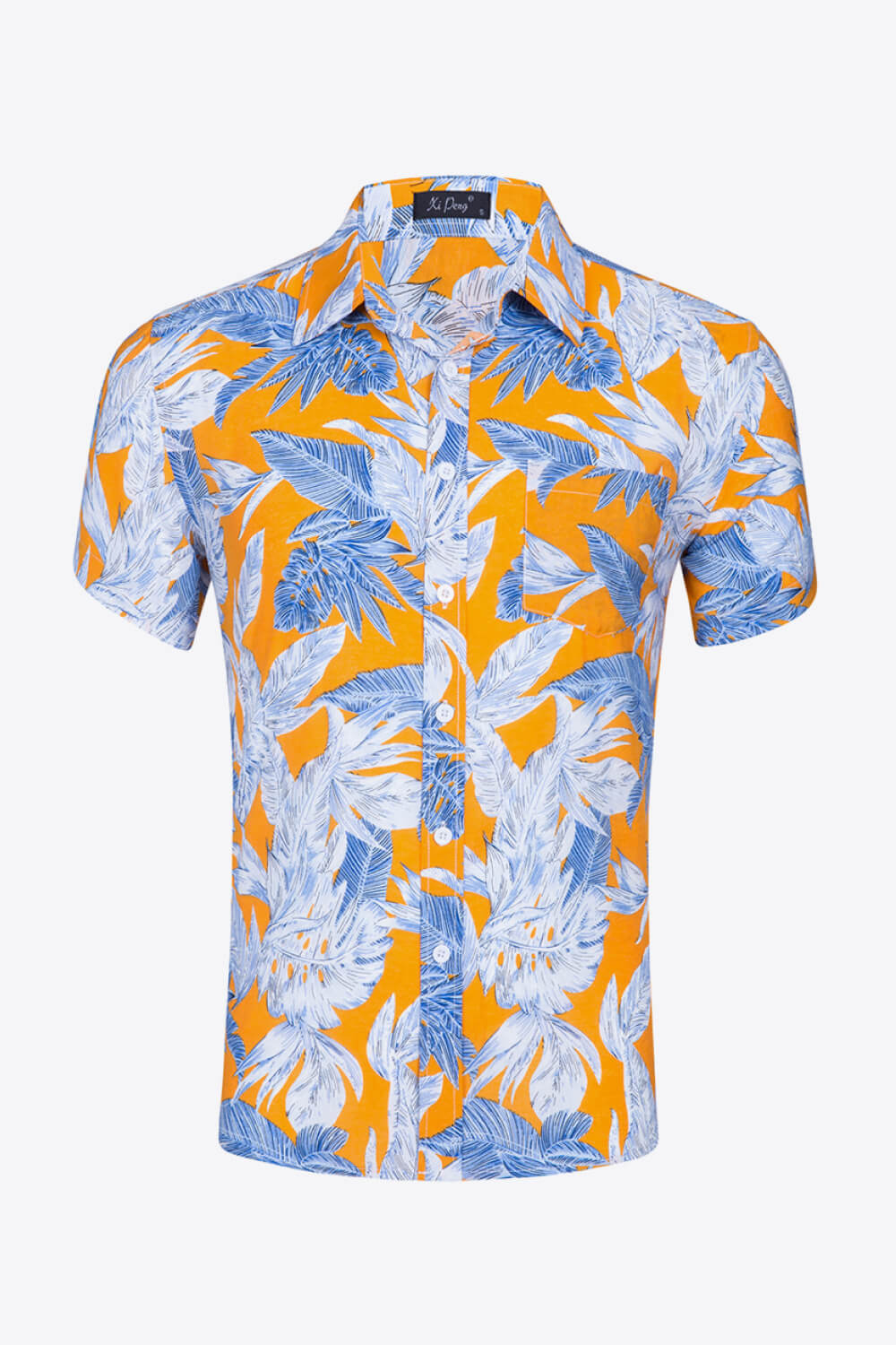 Tropical Pattern Buttoned Beach Shirt